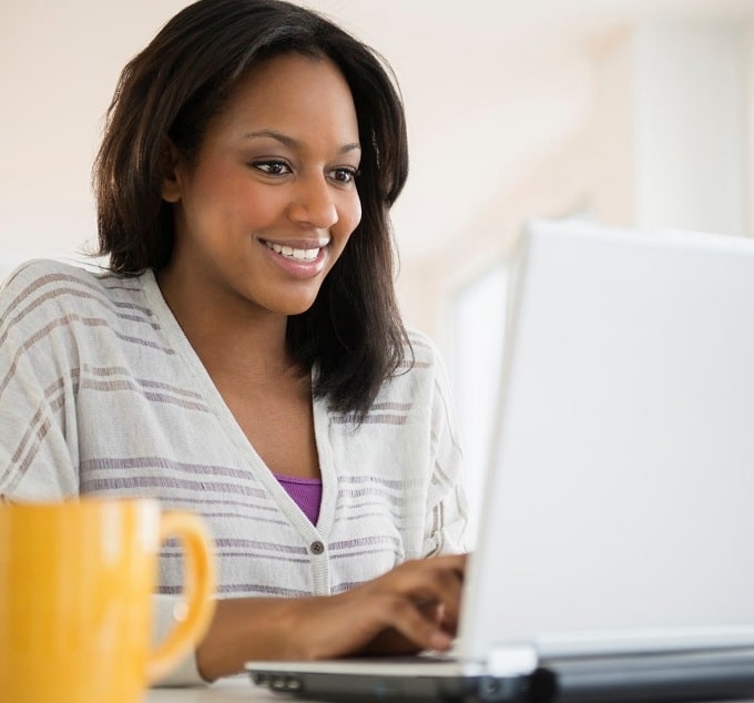 female graphics designer