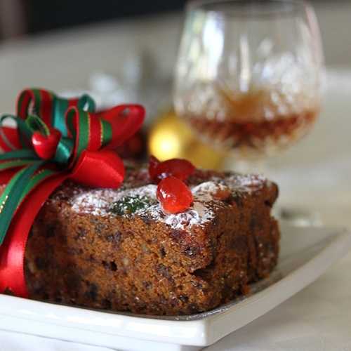 A lovely picture of a lovely Christmas fruit cake.